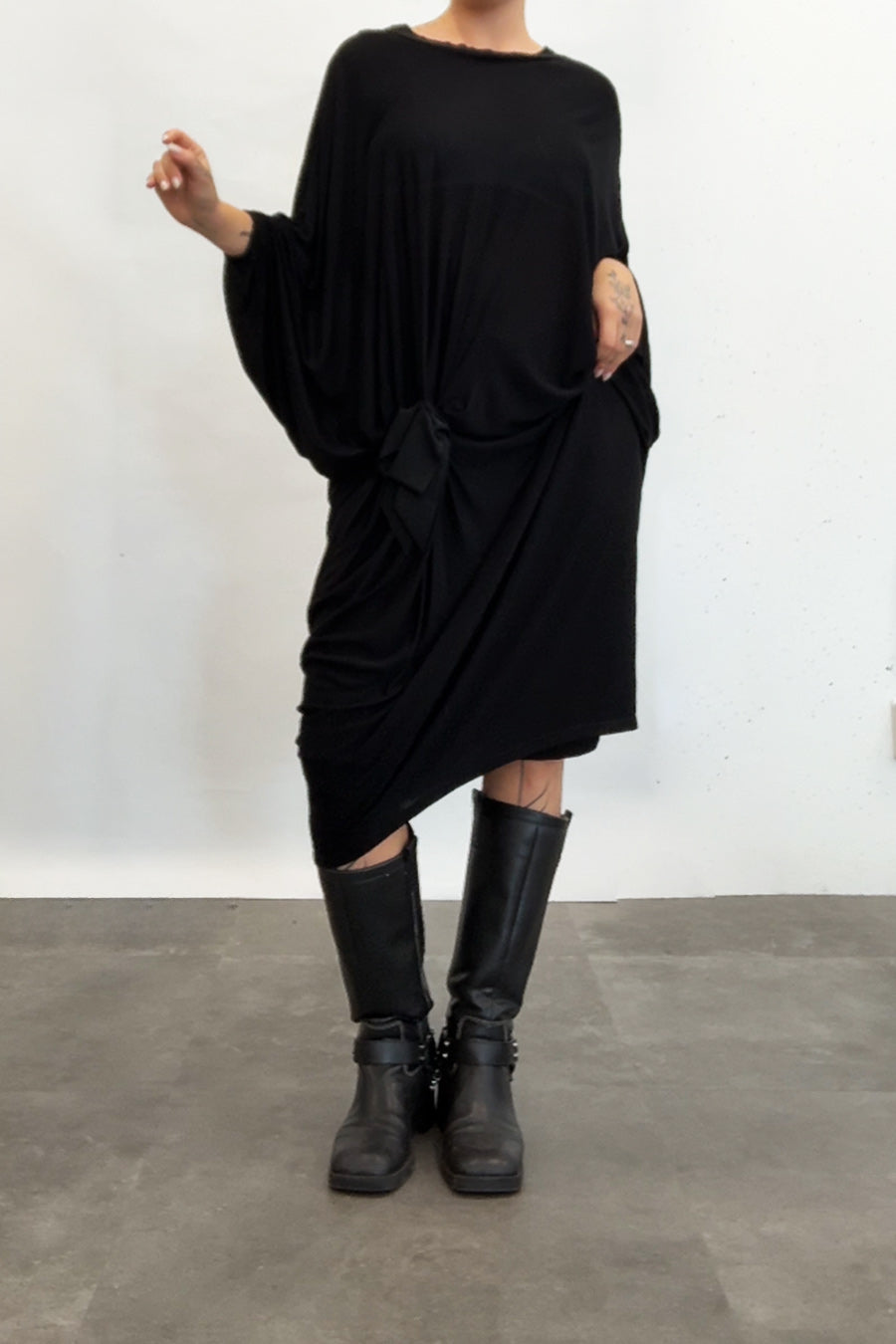 Vintage zijde Lanvin tuniek/ jurk met strik