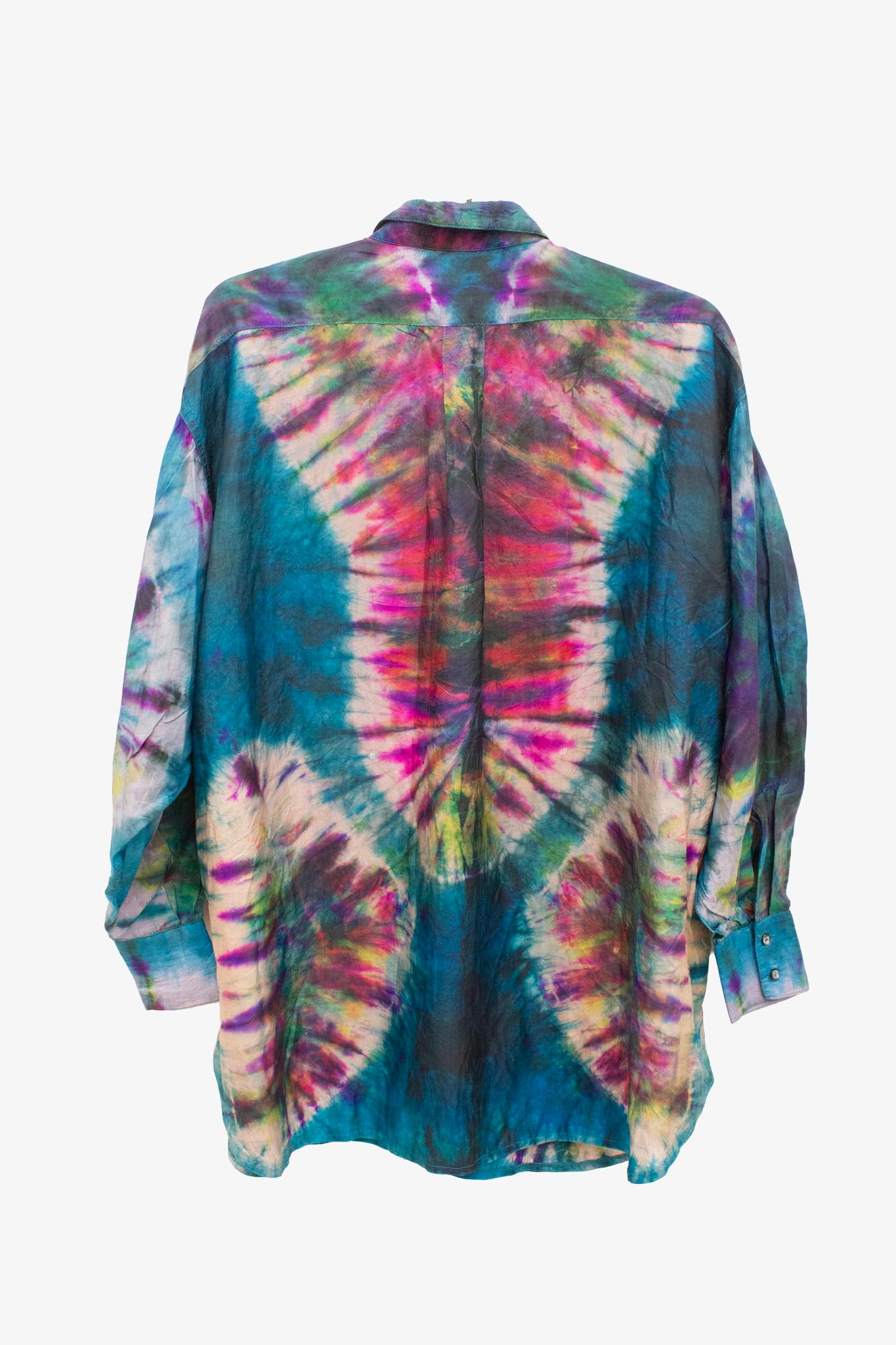 Vintage Puck & Hans zijde tie dye blouse