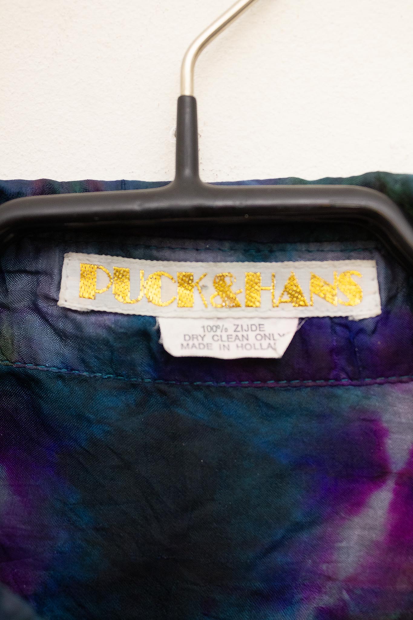 Vintage Puck & Hans zijde tie dye blouse