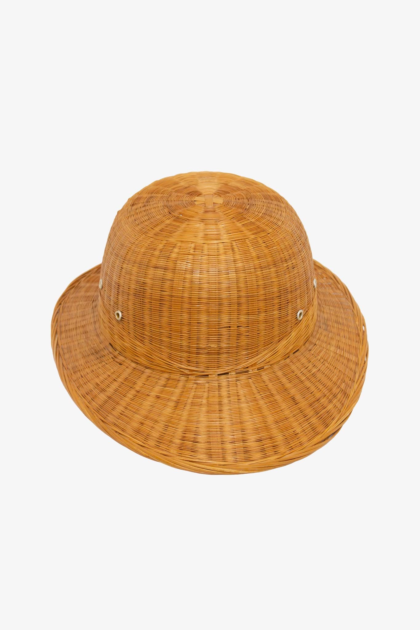 Vintage rieten zomerhoed pet