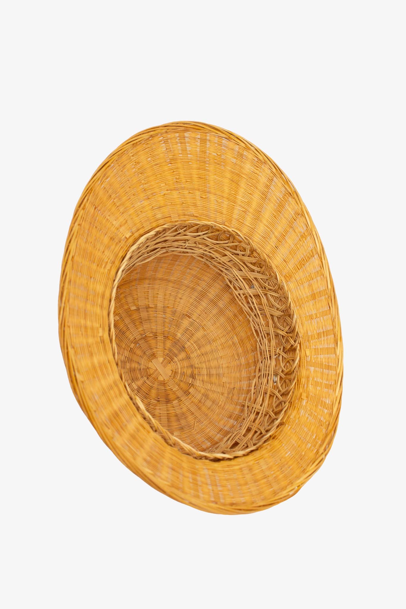 Vintage rieten zomerhoed pet