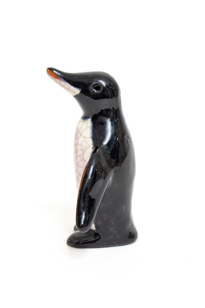 Walter Bosse pinguïn beeldje keramiek voor Karlsruher Majolika jaren 50