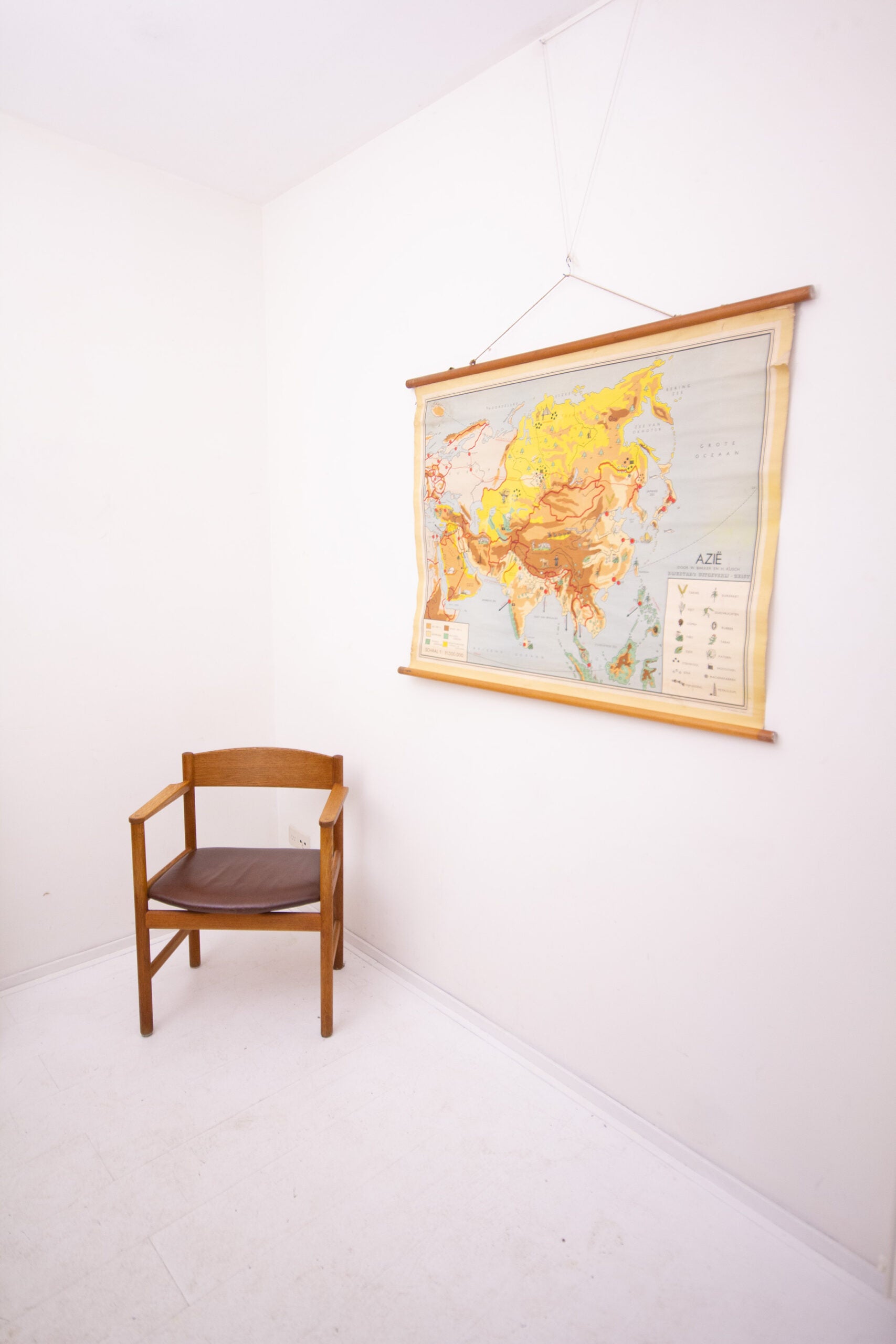 Vintage wandkaart Azië