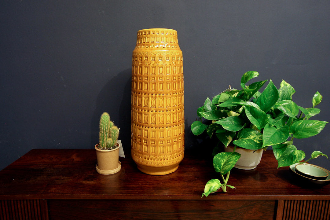 West Germany Scheurich inka floorvase yellow 260-40