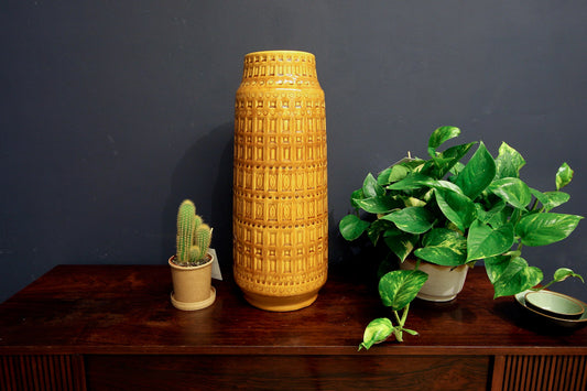 West Germany Scheurich inka floorvase yellow 260-40