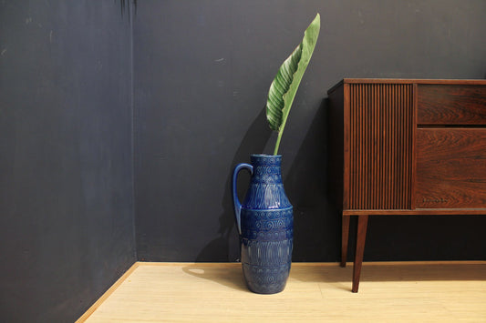 West Germany Scheurich jug floorvase 423-47 blue