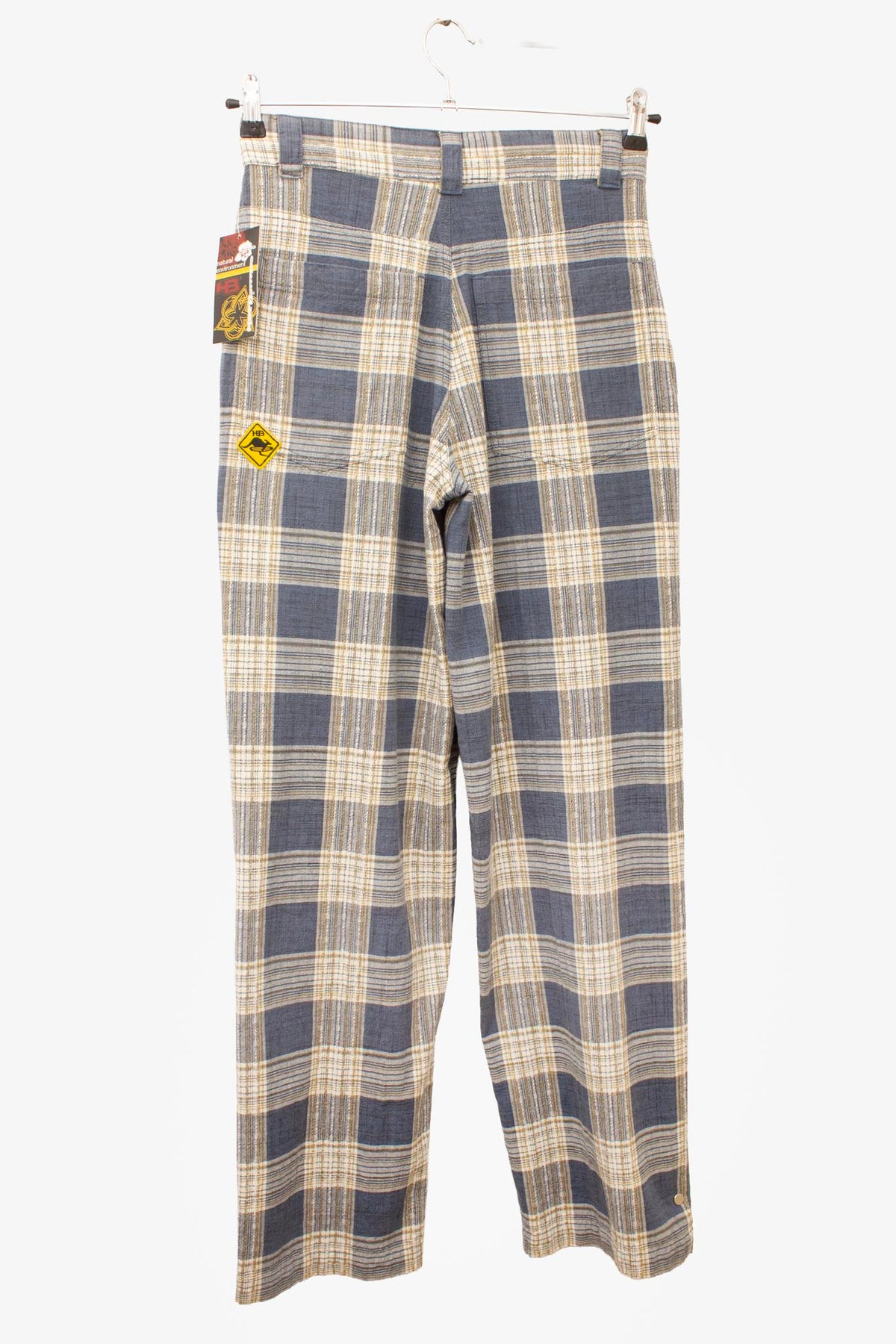 Wit blauw geruite Y2K deadstock Hot Buttered broek