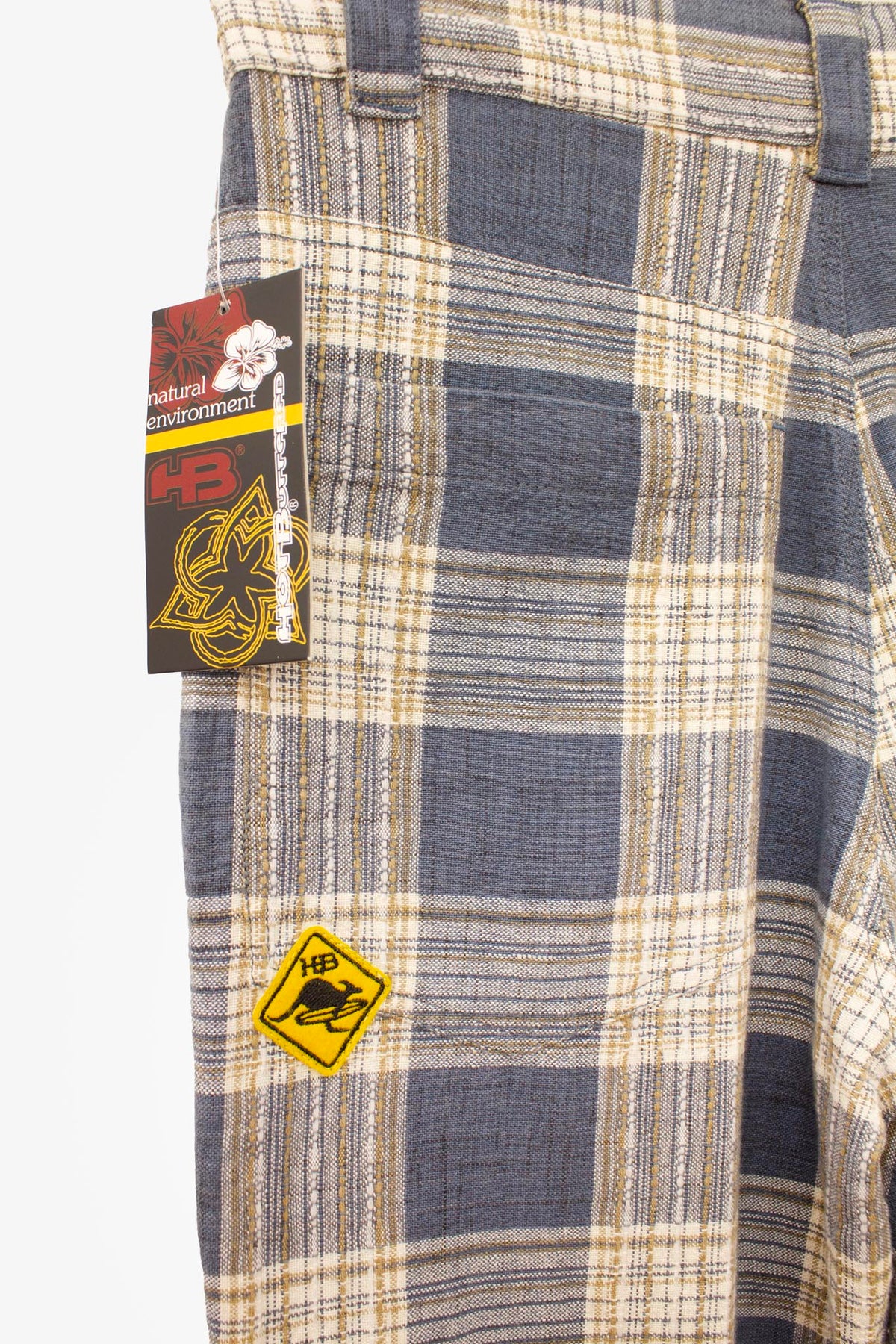 Wit blauw geruite Y2K deadstock Hot Buttered broek