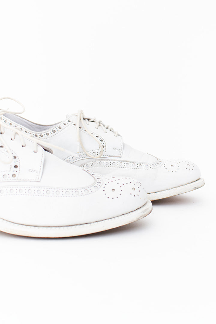 Witte leren dames brogues Jil Sander maat 36