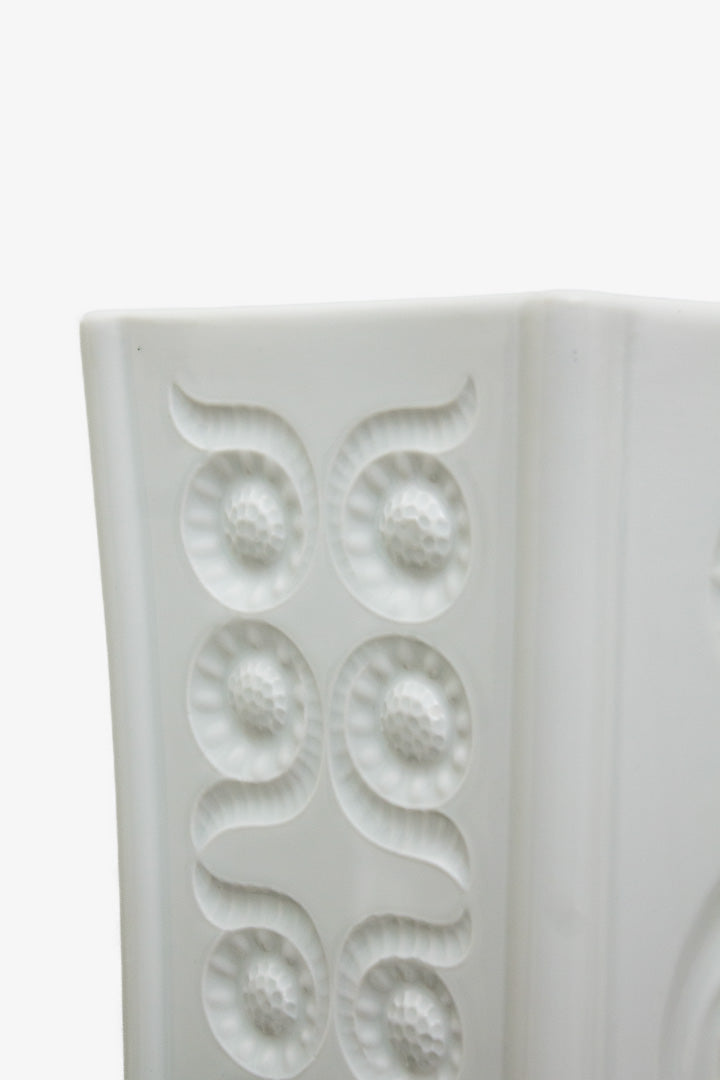 Witte porseleinen Bavaria Arzberg vloervaas zonnebloemen decor 1077-62