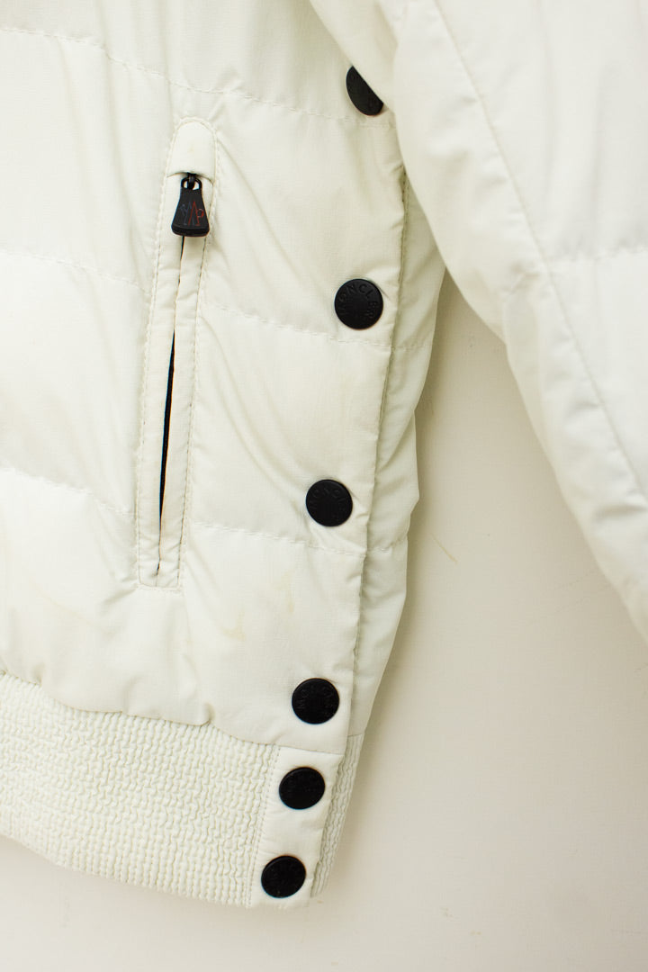 Witte vintage Moncler Grenoble puffer jas