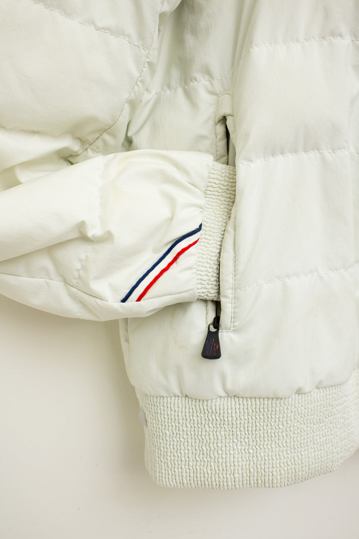 Witte vintage Moncler Grenoble puffer jas