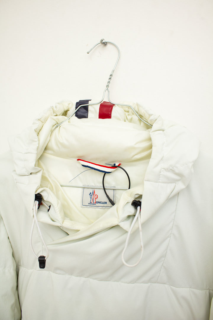 Witte vintage Moncler Grenoble puffer jas