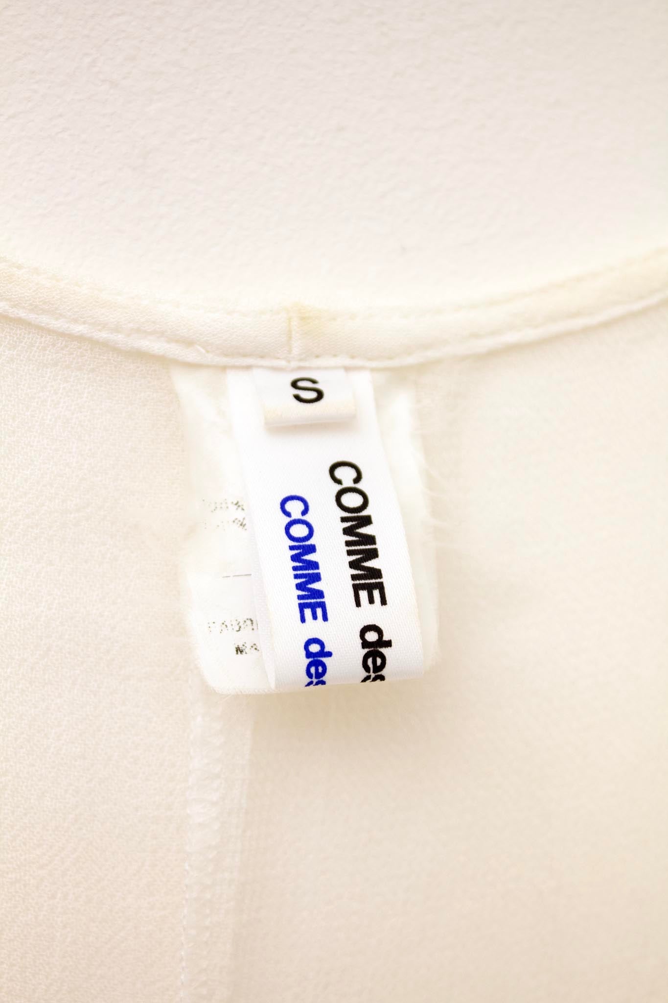 Witte vintage Comme des Garcons mesh top 90's