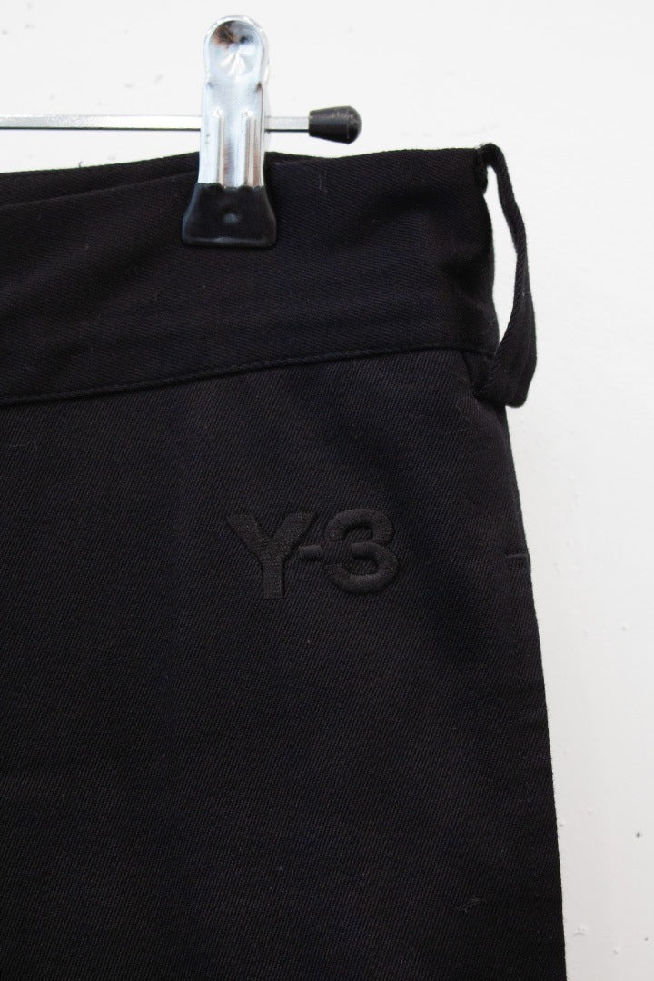 Y-3 Yohji Yamamoto x Adidas katoenen broek met overslag tailleband