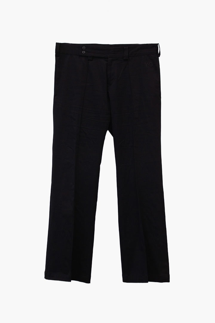 Y-3 Yohji Yamamoto x Adidas katoenen broek met overslag tailleband