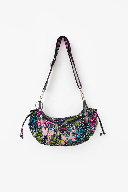 Y2K Oilily schoudertas met gekleurde bloemprint 