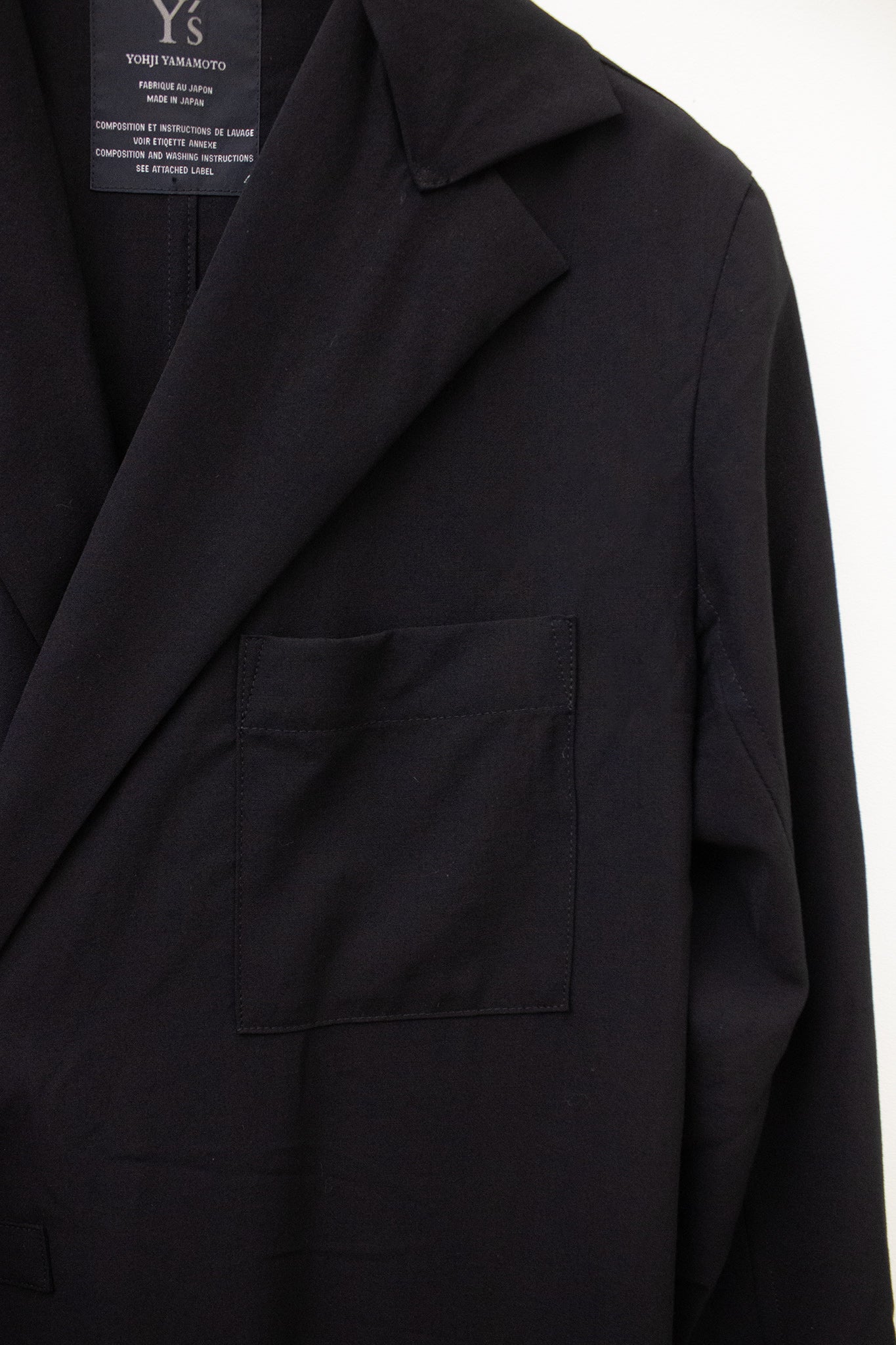 Y’s Yohji Yamamoto AW04/05 wollen sheer vest met overslag