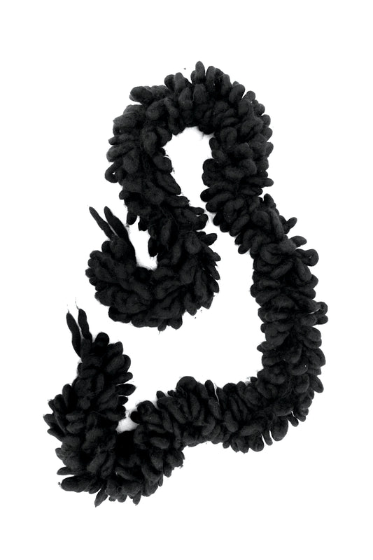 Yohji Yamamoto 1990 zwarte wollen loop shawl