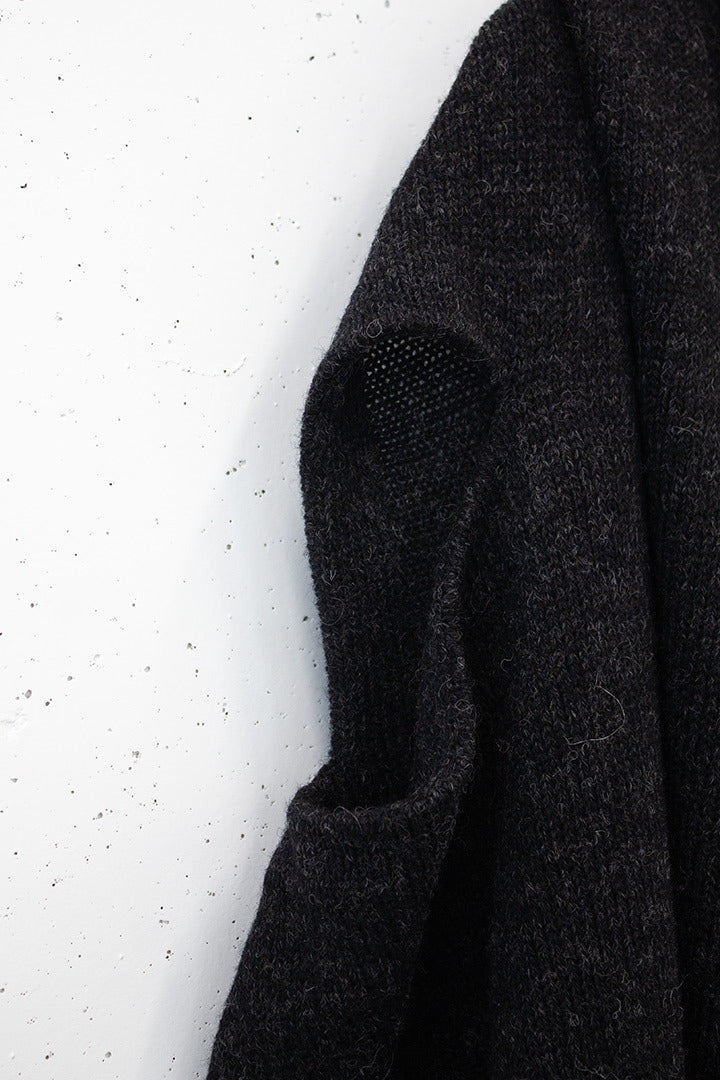Yohji Yamamoto Y’s AW02/03 antraciet asymmetrisch vest