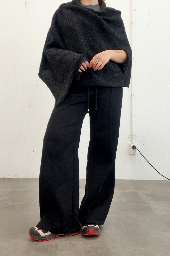 Yohji Yamamoto Y’s AW02/03 antraciet asymmetrisch vest