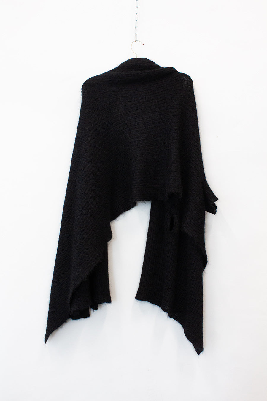 Yohji Yamamoto gebreide cape met asymmetrische mouwen