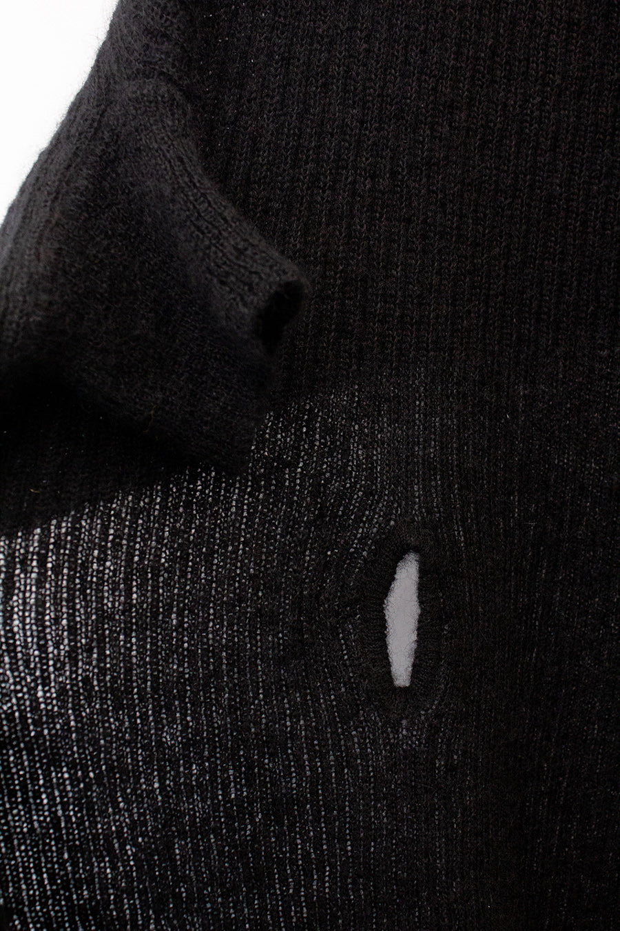 Yohji Yamamoto gebreide cape met asymmetrische mouwen