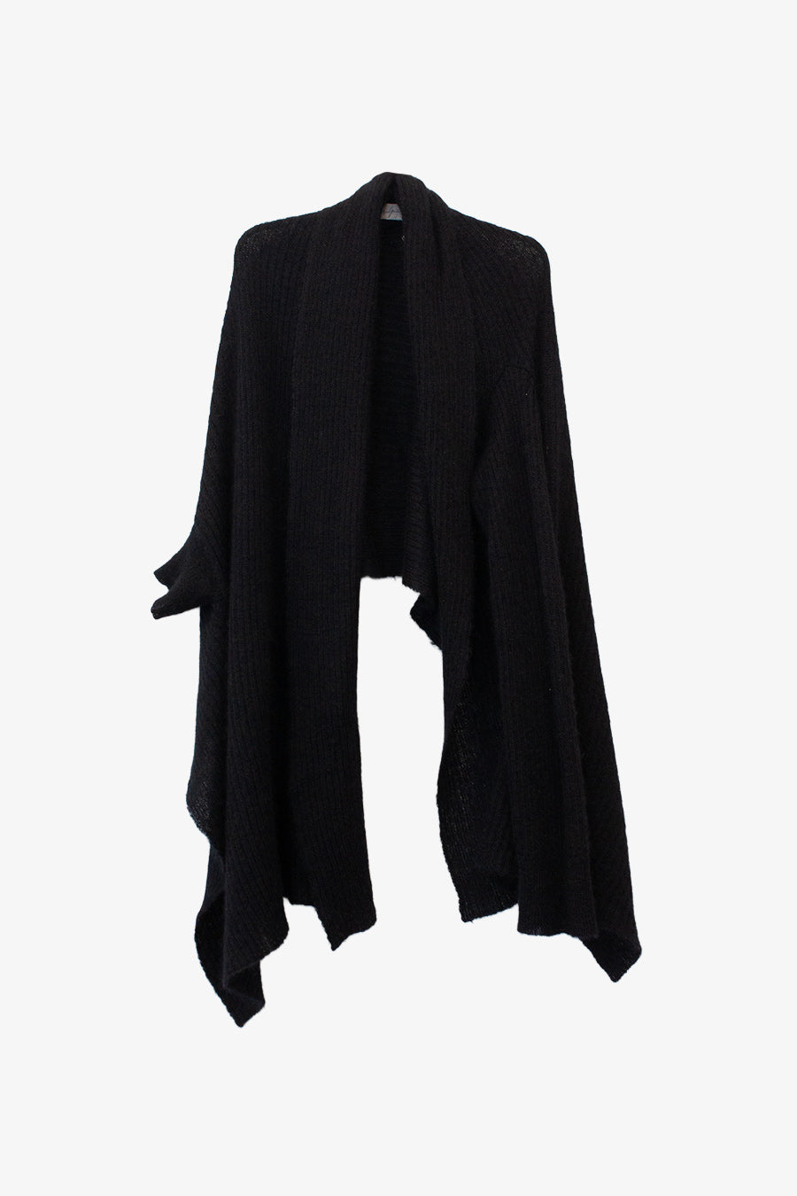 Yohji Yamamoto gebreide cape met asymmetrische mouwen