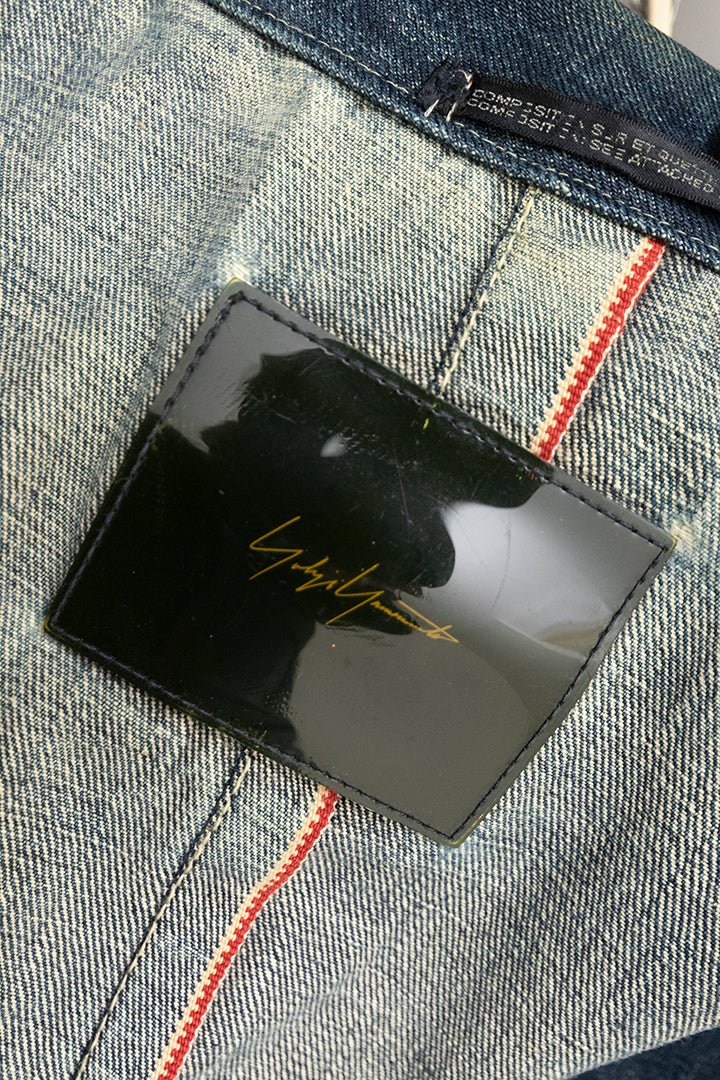Yohji Yamamoto lange denim double breasted heren blazer