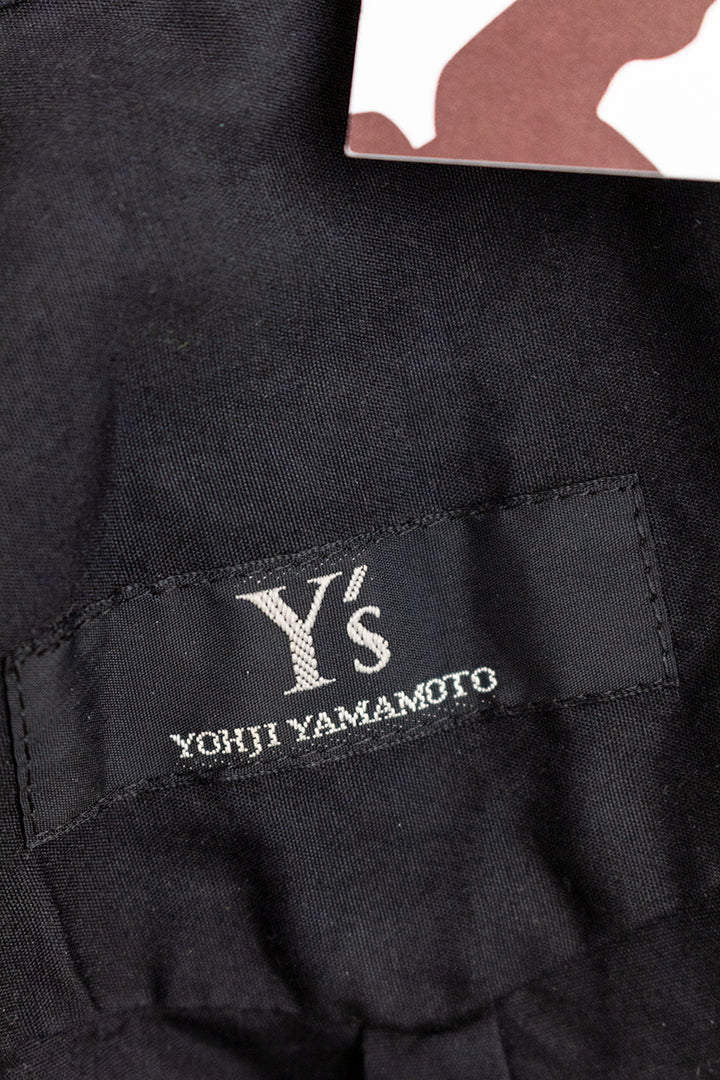 Yohji Yamamoto zwarte blouse korset-model met baleinen