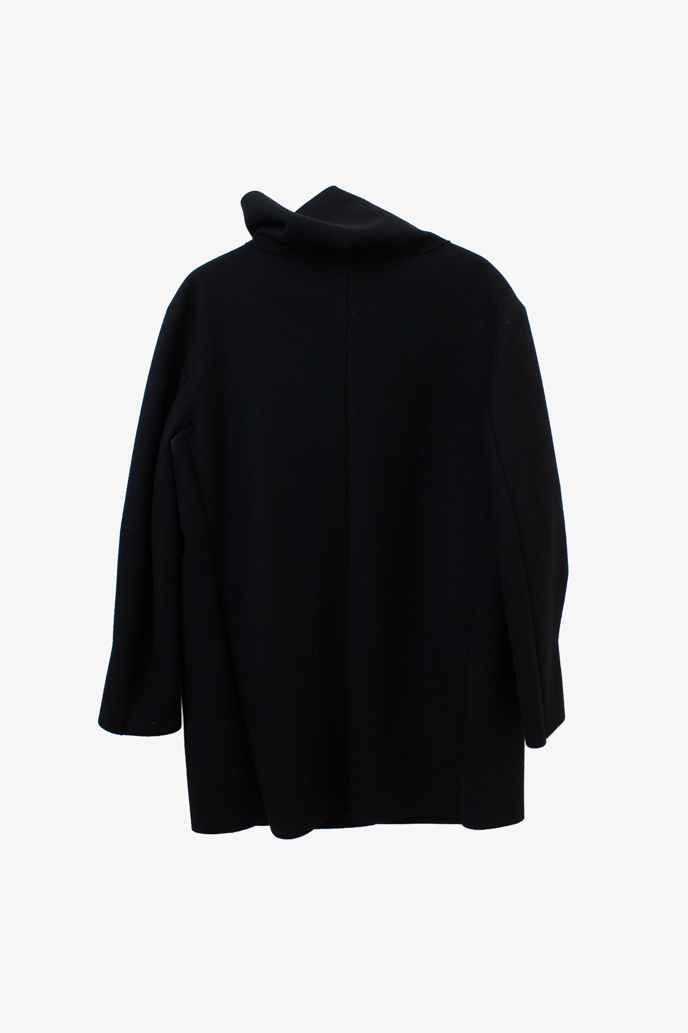 Y’s Yohji Yamamoto FW08 wollen jas met sculpturaal detail