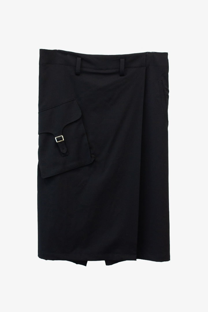 Y’s Yohji Yamamoto FW03/04 wollen broekrok met oversized zak