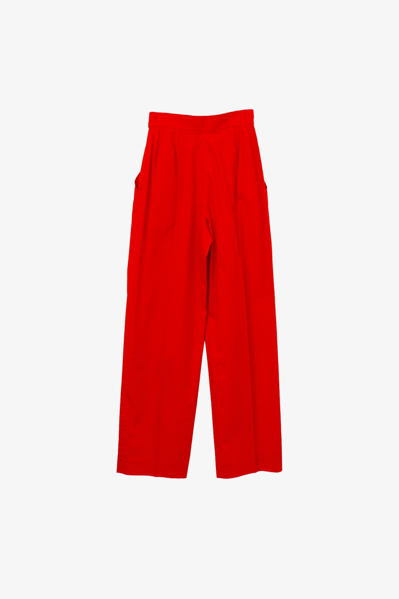 Yves Saint Laurent Rive Gauche rode katoenen bandplooibroek