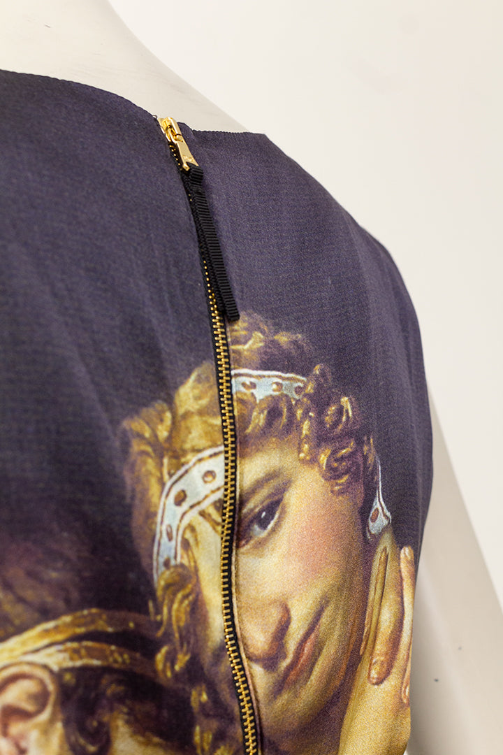 Zijden barok top Dolce & Gabbana met print van twee dames