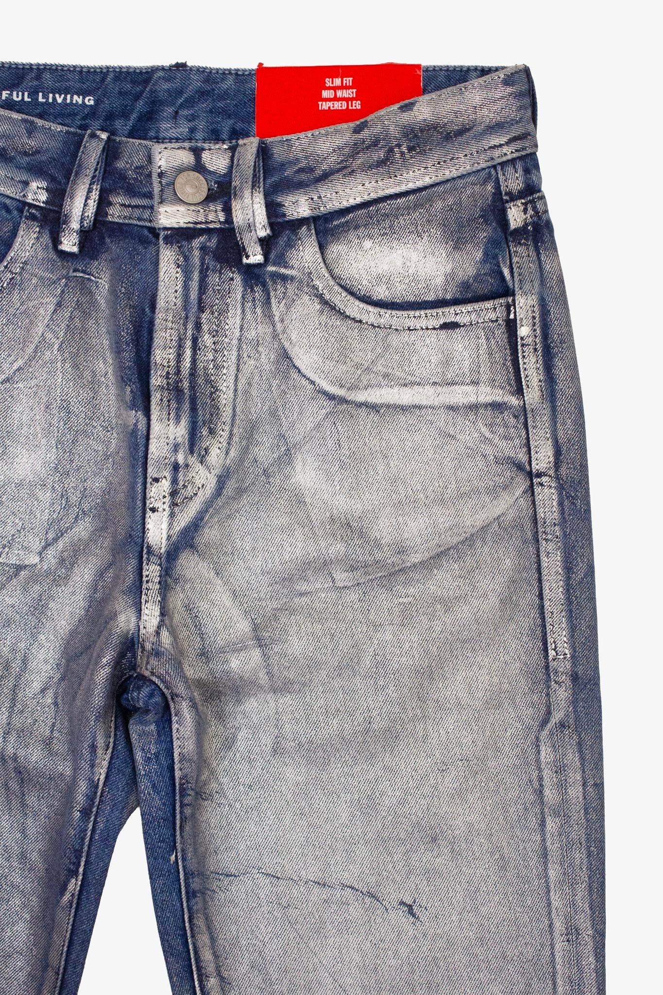Zilver coated Diesel FW24 jeans (nieuw)