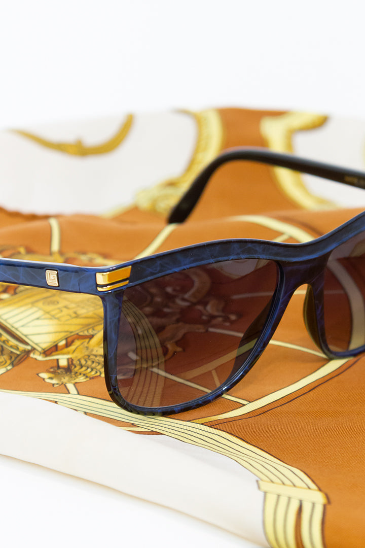 Zonnebril Guy Laroche blauw/zwart vintage