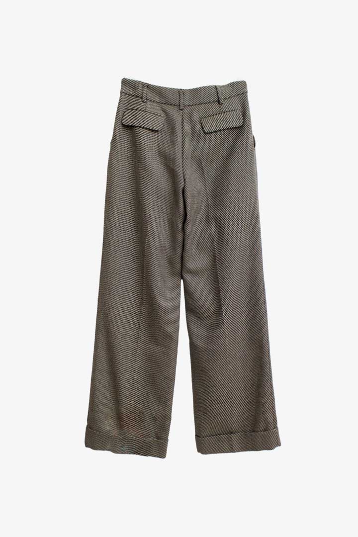 Zwart beige gemeleerde wollen pantalon Escada Sport