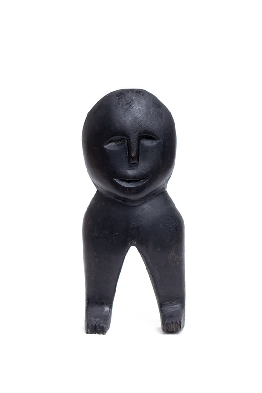 Zwart houten masker met benen Kenia