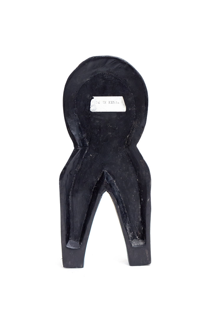 Zwart houten masker met benen Kenia