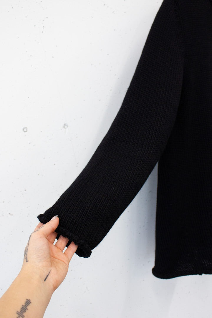 Zwarte Comme Des Garcons merino wollen sweater