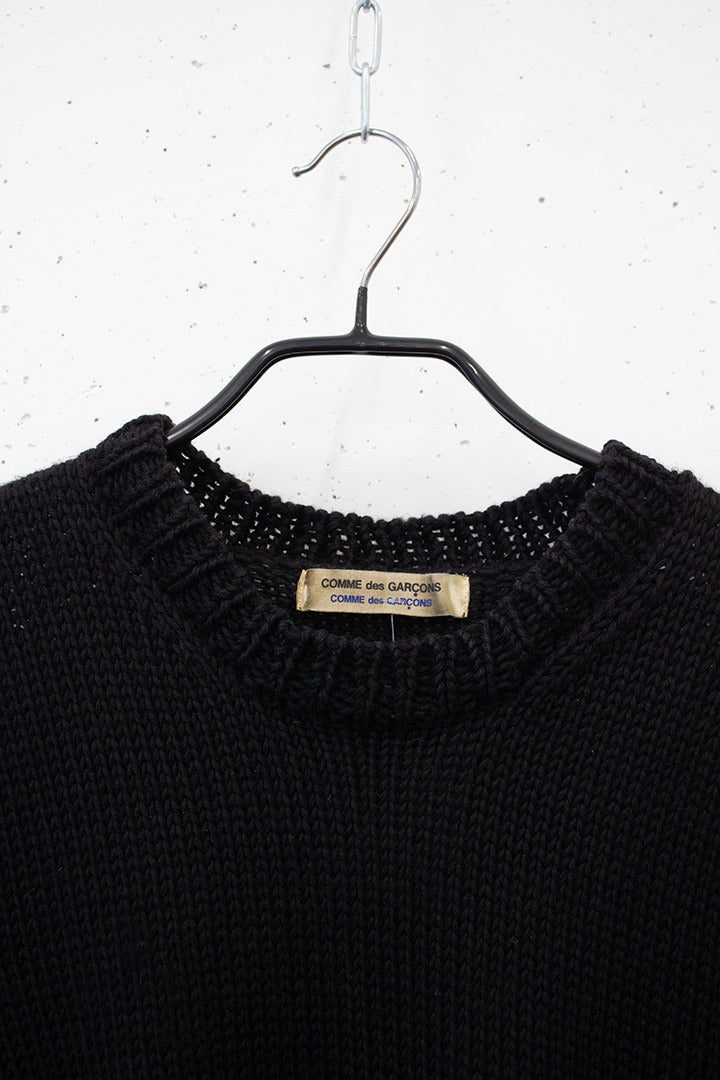 Zwarte Comme Des Garcons merino wollen sweater