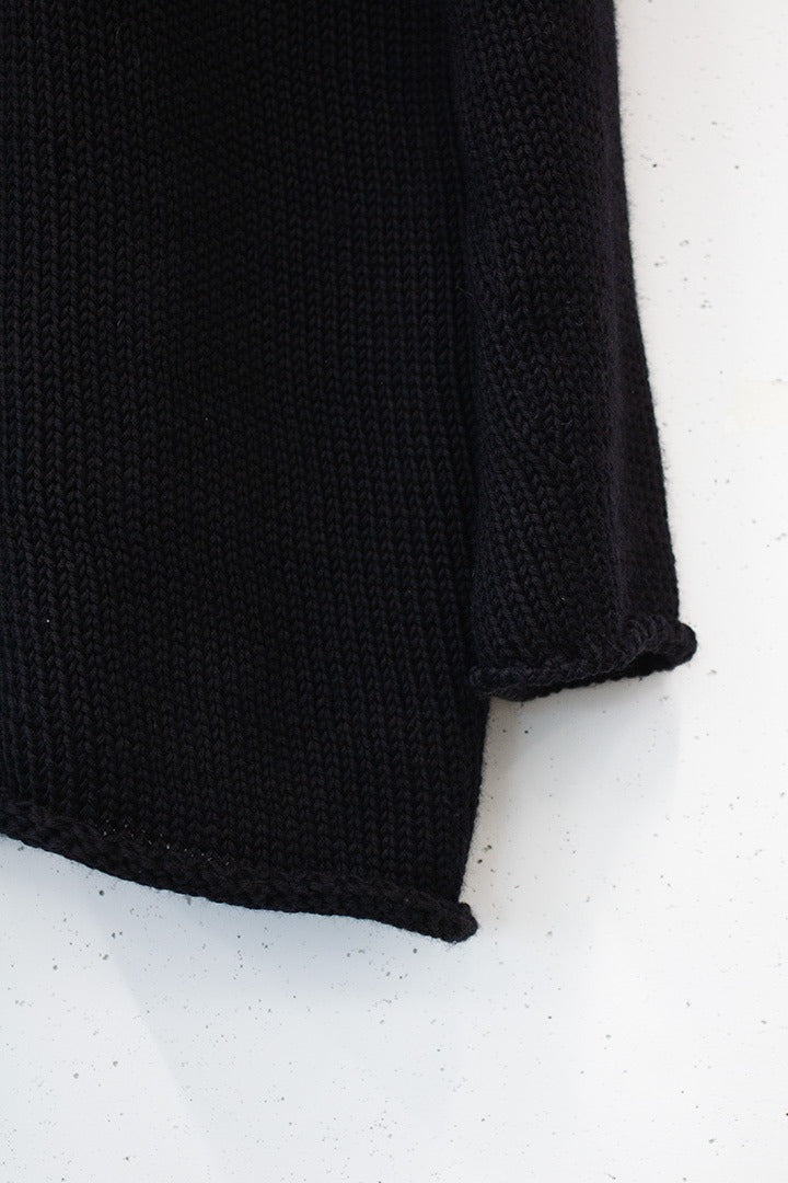 Zwarte Comme Des Garcons merino wollen sweater