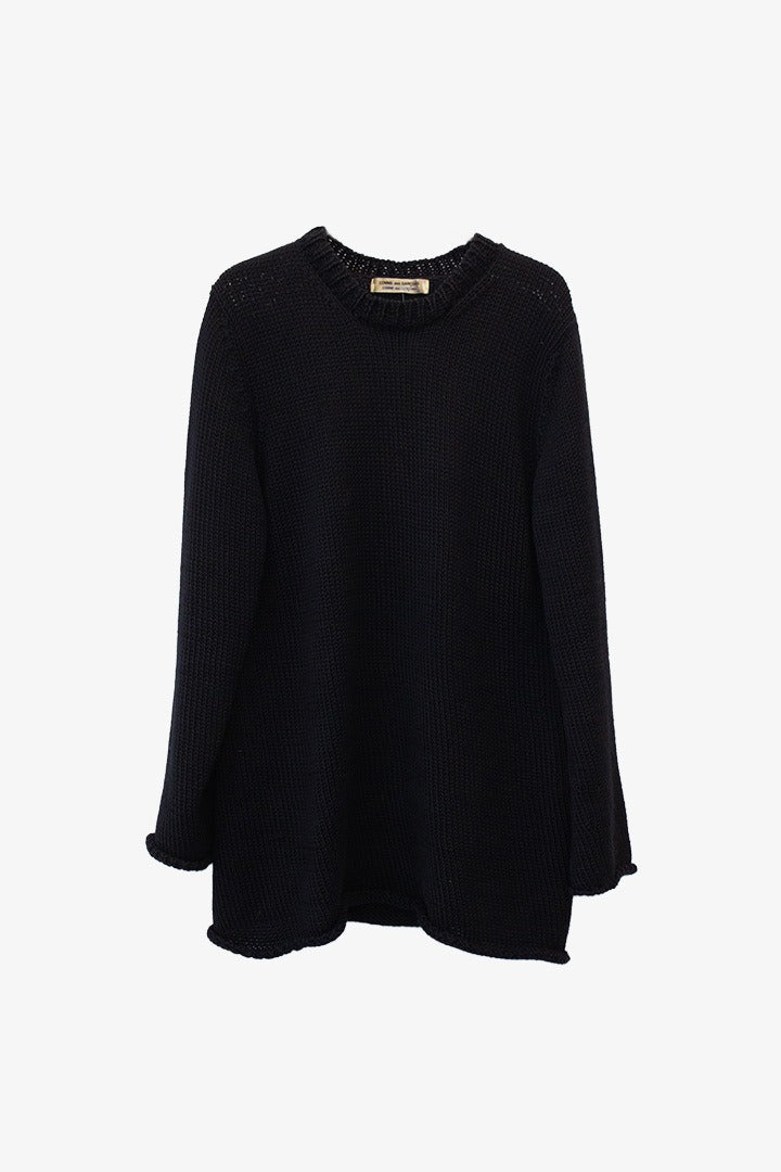 Zwarte Comme Des Garcons merino wollen sweater