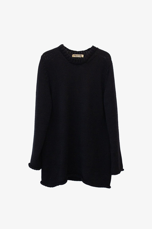 Zwarte Comme Des Garcons merino wollen sweater