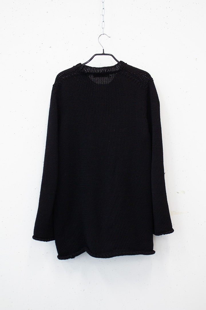 Zwarte Comme Des Garcons merino wollen sweater