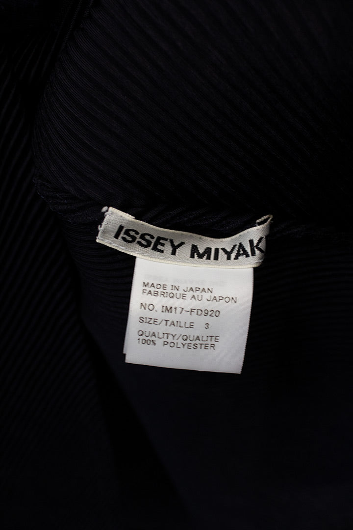 Zwarte Issey Miyake SS11 overslag blouse met lange mouwen (Dai Fujiwara)