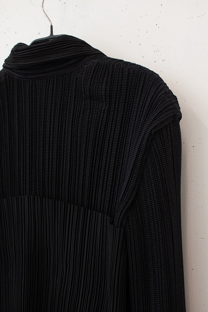 Issey Miyake pleated jas/colbert met panelen en strepen FW98/99