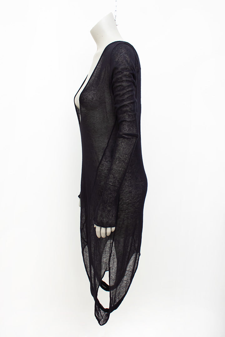 Zwarte Margiela x Stilab jurk/trui/tuniek met twee schouderkanten