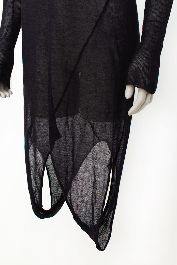 Zwarte Margiela x Stilab jurk/trui/tuniek met twee schouderkanten
