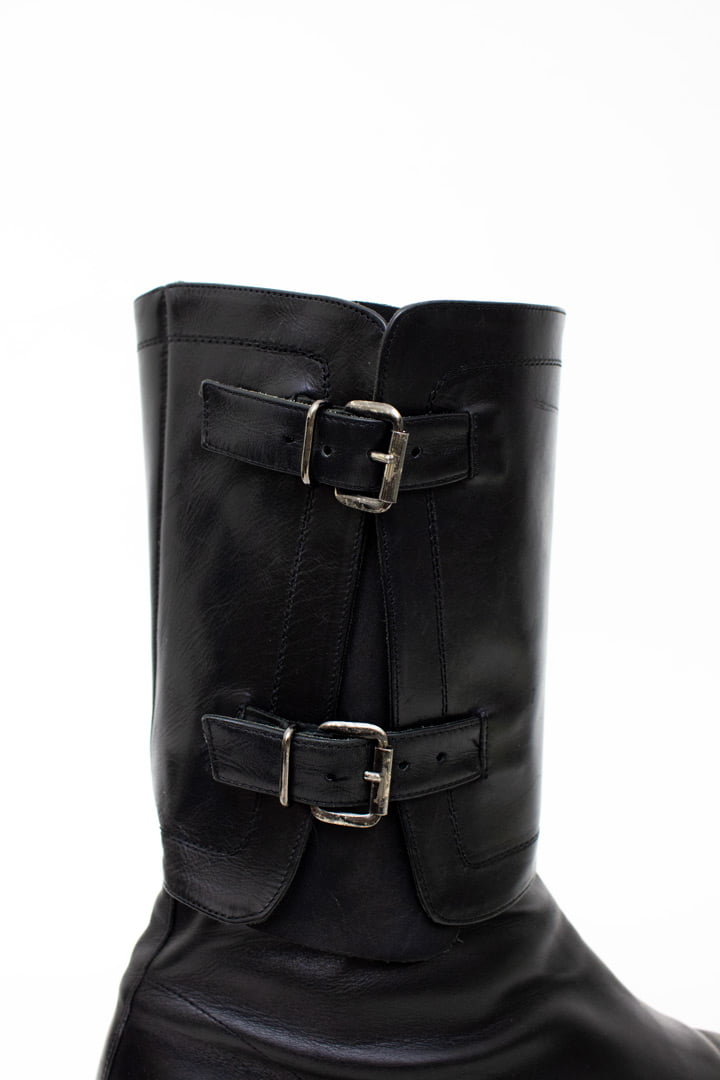 Zwarte leren Ann Demeulemeester laarzen - maat 39/40